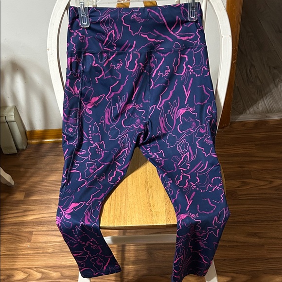 Avia Women's Leggings - Navy and Pink Floral - Picture 5 of 6